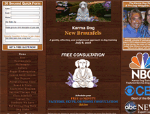 Tablet Screenshot of karmadogtrainingnewbraunfels.com